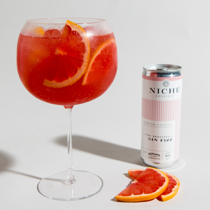 ready to drink canned cocktail Pink Grapefruit Gin Fizz